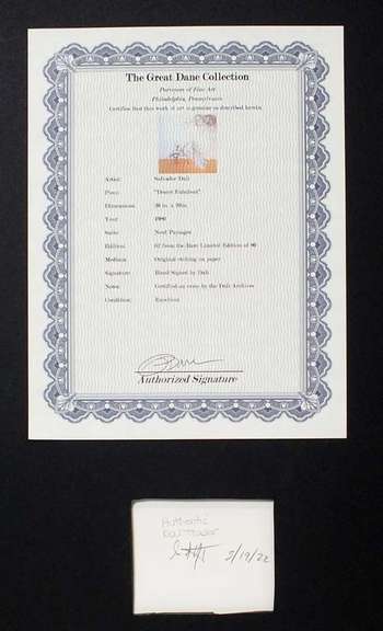 Original hand signed Dali from rare limited edition