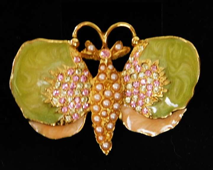 Jay Strongwater Studio Butterfly Brooch w/Box