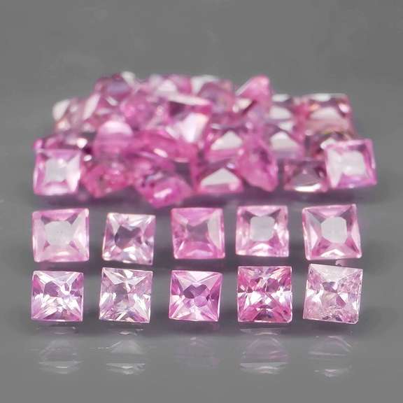 Rare heated only 2.72ct pink Sapphire set