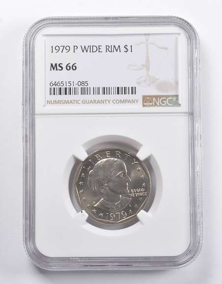MS66 1979-P Susan B. Anthony Dollar Wide Rim NGC