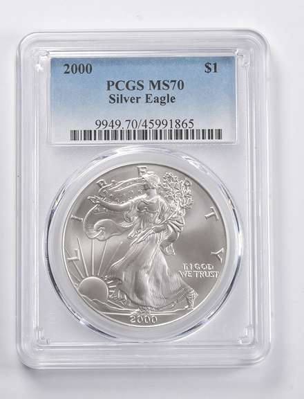MS70 2000 American Silver Eagle PCGS