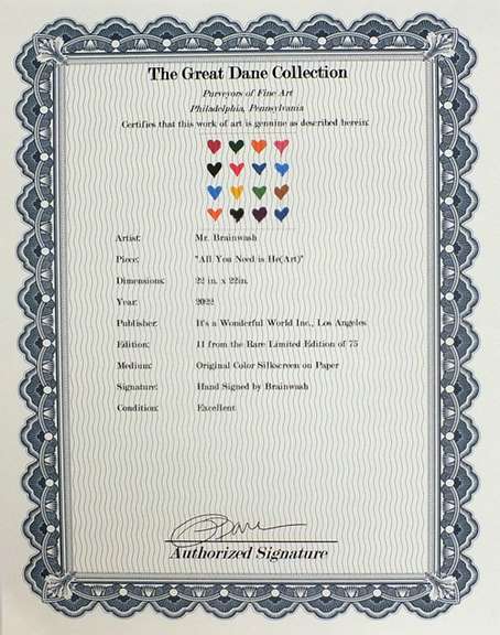 Extremely rare and collectable signed Mr. Brainwash