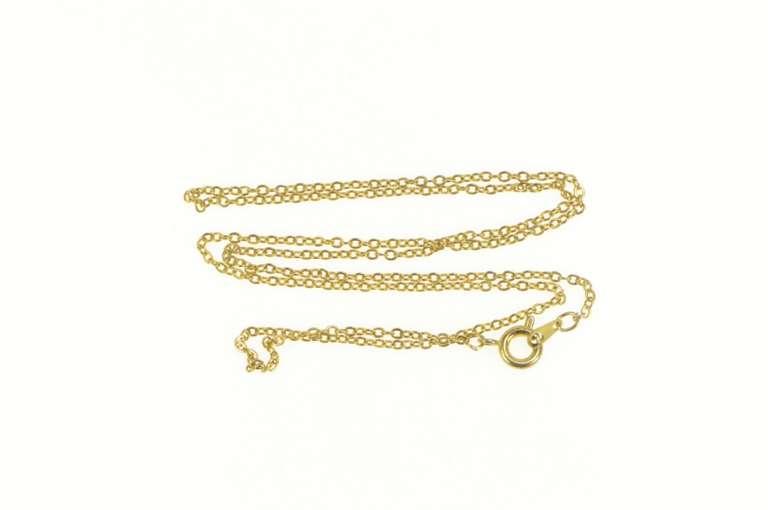 Gold Filled 1.6mm Cable Chain Classic Oval Simple Link Necklace