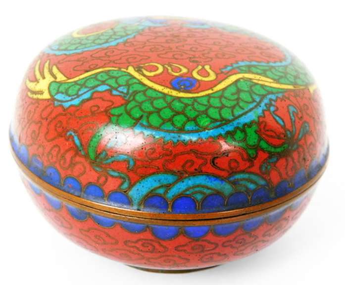 Early Chinese Cloisonne Enameled Box
