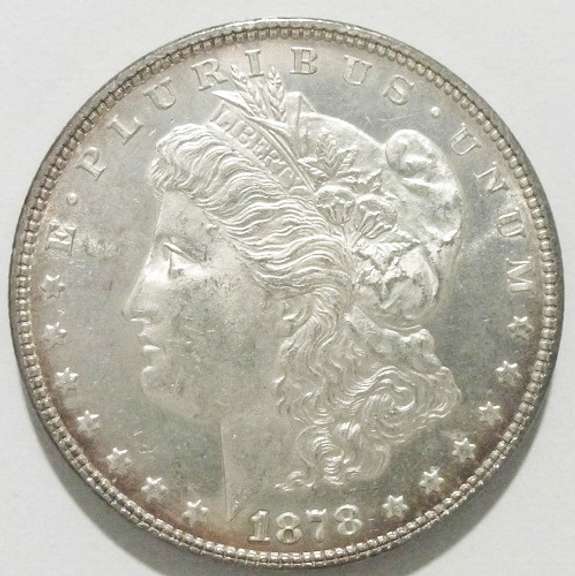 Exceptional BU 1878P 7TF Reverse Of 78 Morgan Silver Dollar!