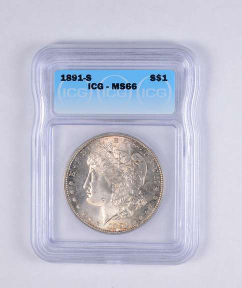 MS66 1891-S Morgan Silver Dollar - Graded ICG