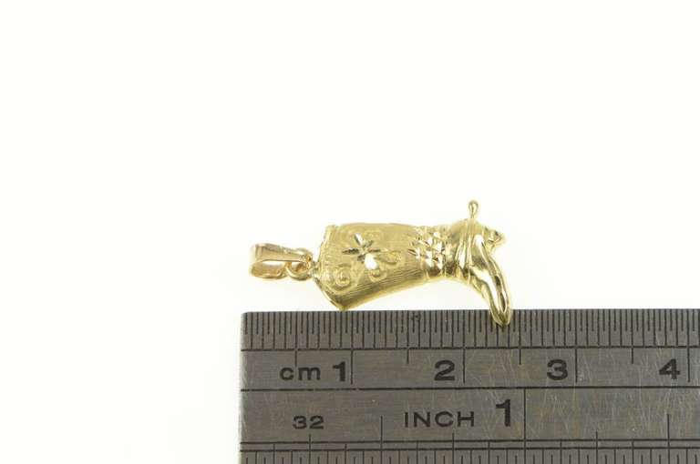 14K Yellow Gold Cowboy Western Southern Fashion Country Charm/Pendant