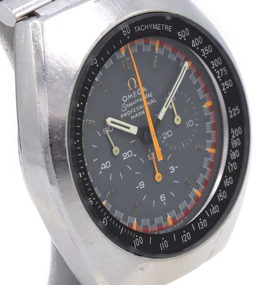Omega Speedmaster Mark II, 42mm, Orange Hand Automatic, Stainless Steel