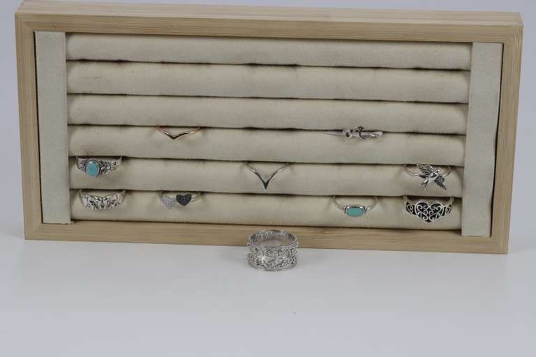 Sterling Silver Curated Ring Assortment Various Sizes & Styles (10 Ring Lot)