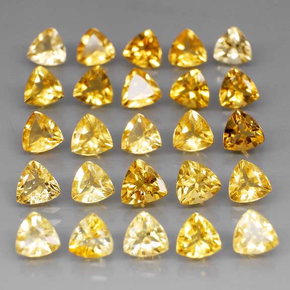 Ravishing 10.70ct 25pc golden Citrine set