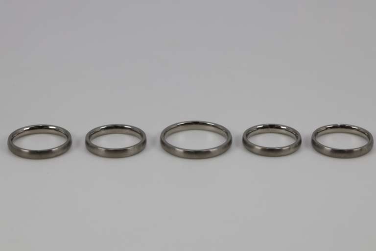 Lot of 16 Titanium Rings Brushed Finish Various Sizes 3mm Bands