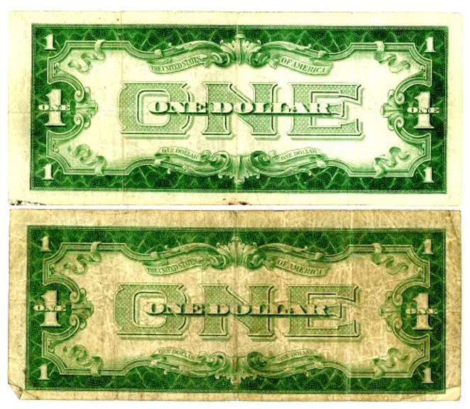 2 $1 Silver Certificates: 1928-A and 1928-B