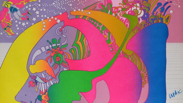 Peter Max hand signed offset lithograph, limited edition