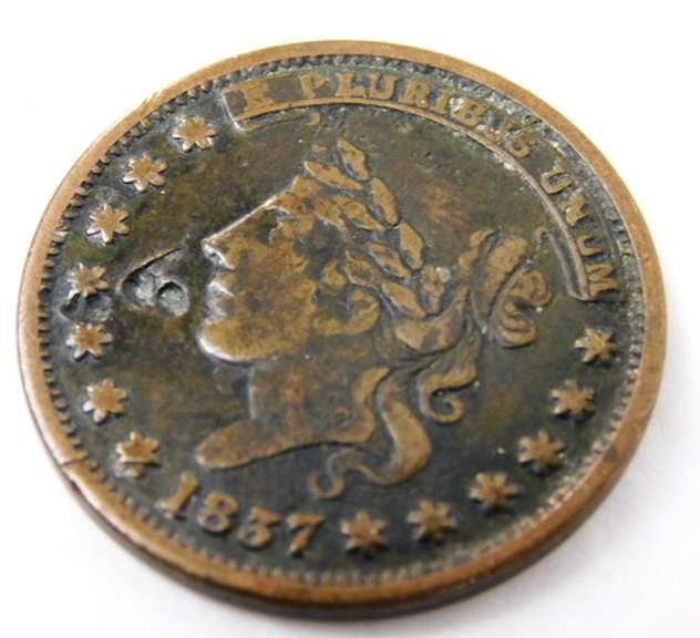 Millions for Defense 1837 One Cent for Tribute Coin