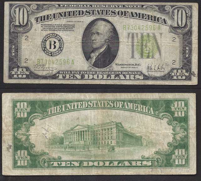 $10 1928-C FRN New York Circulated