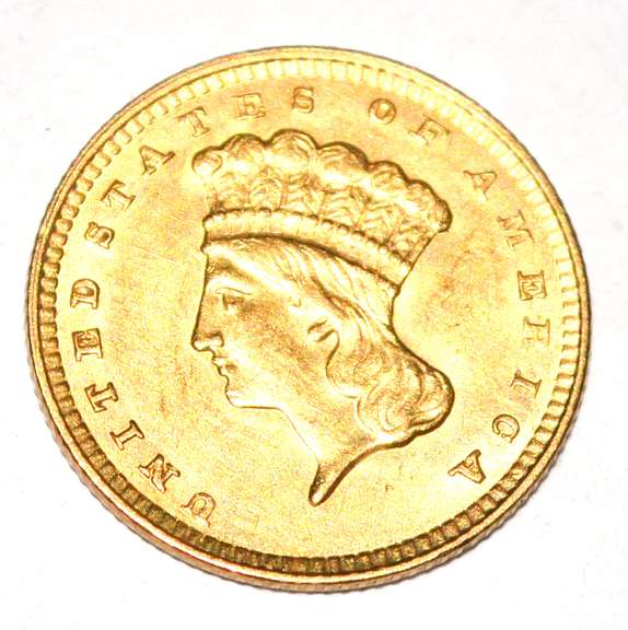 1856 Slant 5 Type 3 US Gold Coin