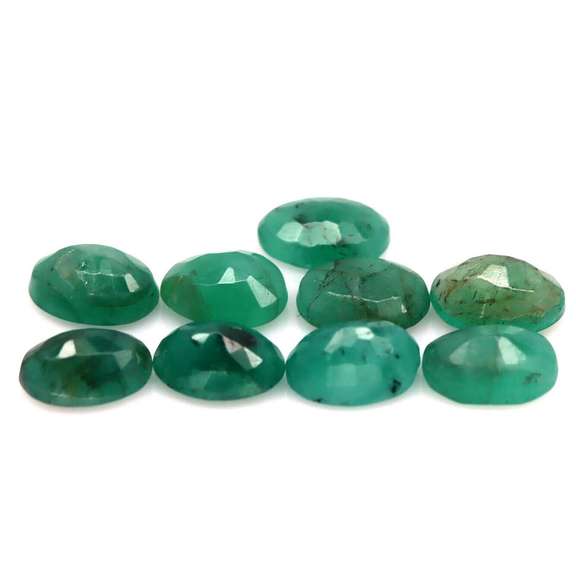 Heavy 6.69ct 9 piece Zambian Emerald set