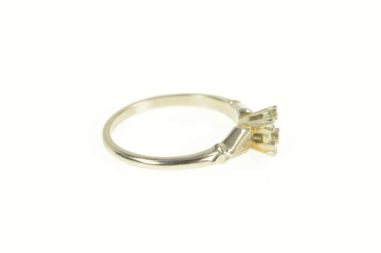 14K White Gold Vintage NOS 1950's 3.1mm Engagement Setting Ring