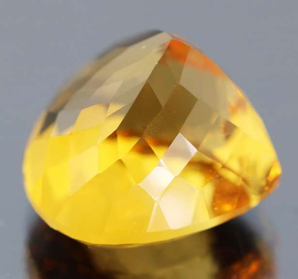 Vibrant 27.77ct golden orange pear cut Citrine