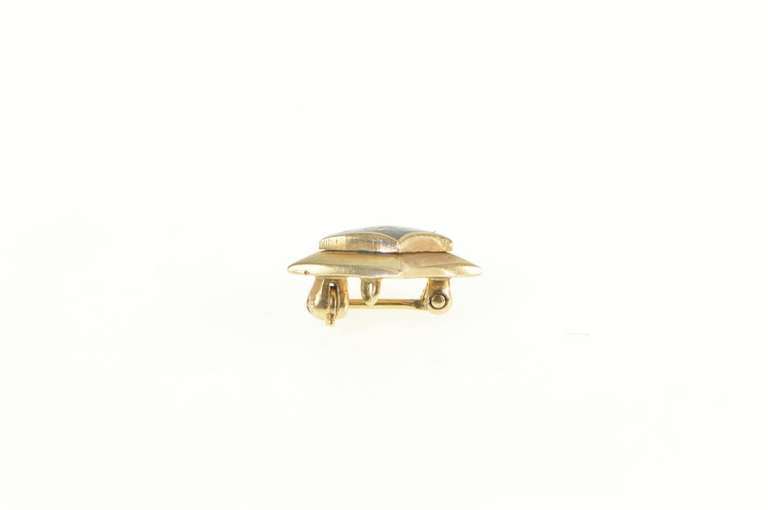 10K Yellow Gold Alpha Iota Lambda Black Enamel Lapel Frat. Pin/Brooch
