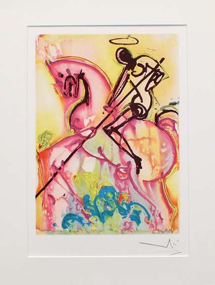 Salvador Dali lithograph on paper signed in the plate
