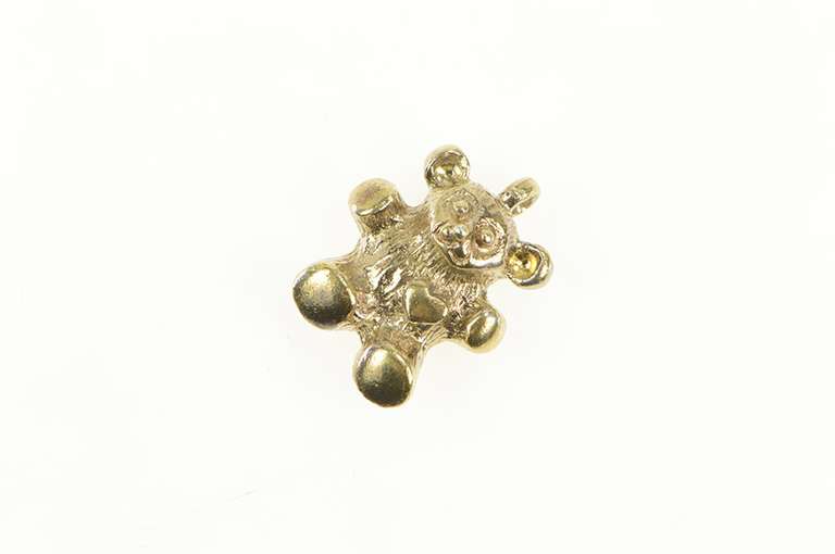 Sterling Silver 3D Teddy Bear Stuffed Animal Child's Toy Charm/Pendant