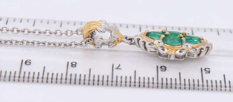 Vintage 925 Sterling Silver Gemstone Necklace