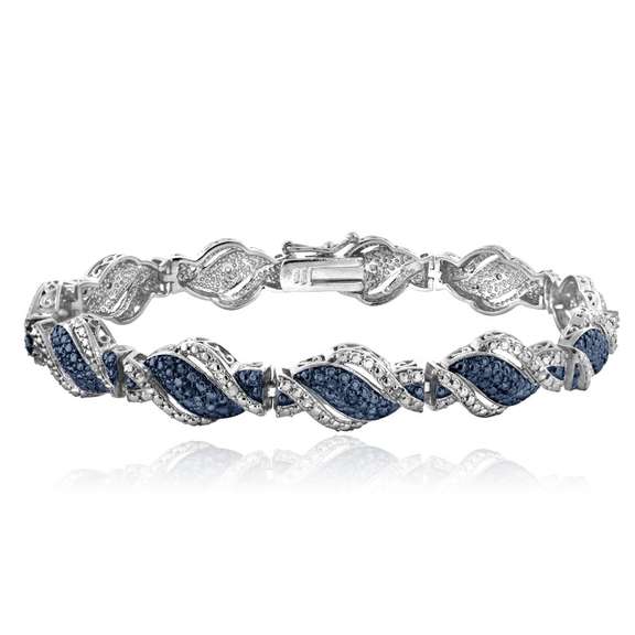 Blue & White Diamond Bracelet