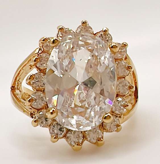 22kt Gold Plated Gemstone Cocktail Ring