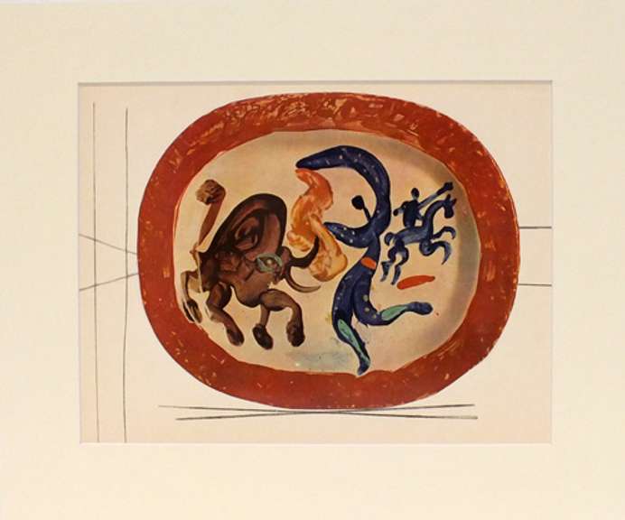 Very rare Picasso offset lithograph in gloss coated from 1948 Pablo Picasso Ceramiques de Picasso