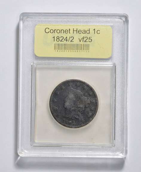 1824/2 Coronet Head Large Cent