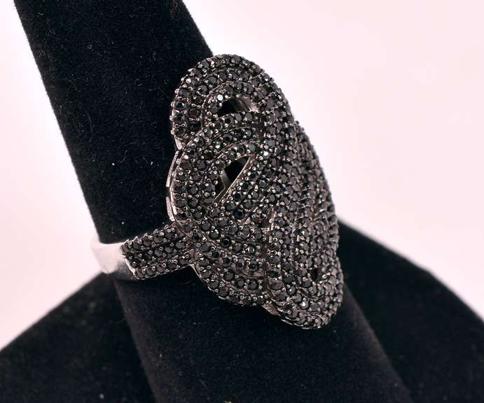 Fancy Swirl Design Sterling Silver Ring