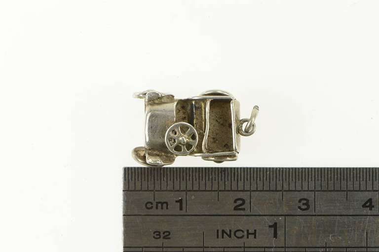 Sterling Silver 3D Articulated Vintage Jeep Vehicle Charm/Pendant