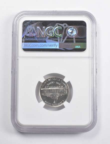 Mint Error PF65 1942-P Jefferson Silver Nickel REV Lamination NGC