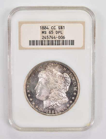 MS65 DPL 1884-CC Morgan Silver Dollar - Graded NGC