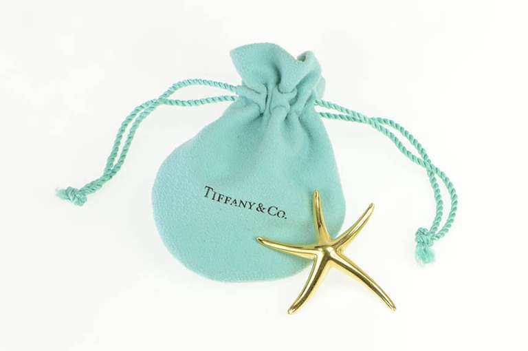 18K Yellow Gold Tiffany & Co. Elsa Peretti Starfish Designer Pendant