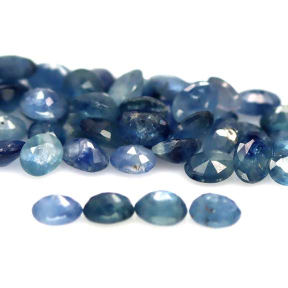 Natural 7.90ct rich blue Sapphire set