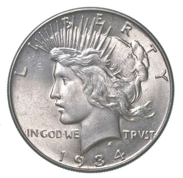 1934 Peace Silver Dollar