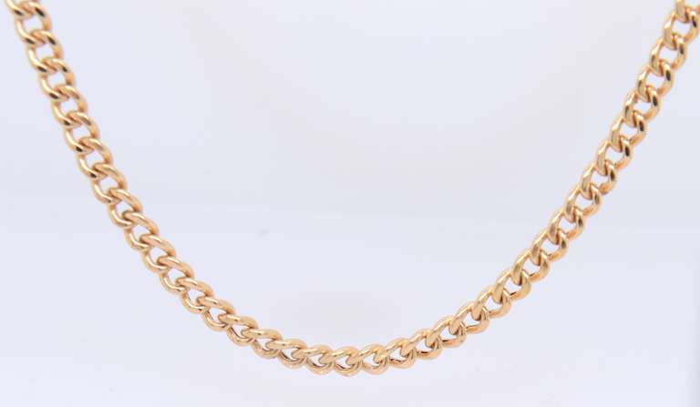 Popular 18kt Yellow Gold Curb Link Chain Necklace