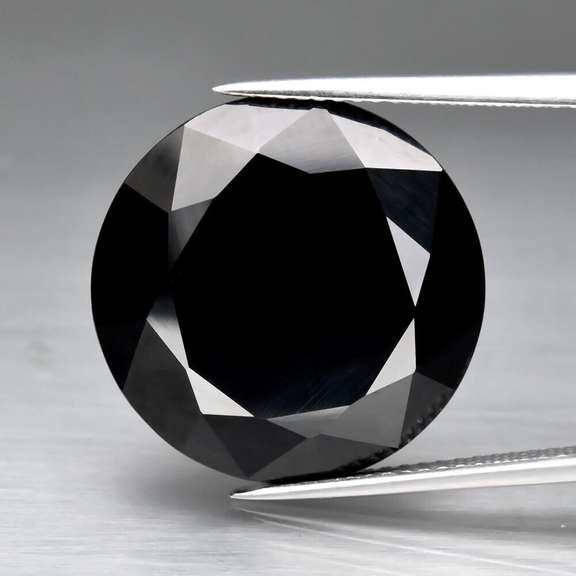 Large 22.04ct unheated black Spinel solitaire