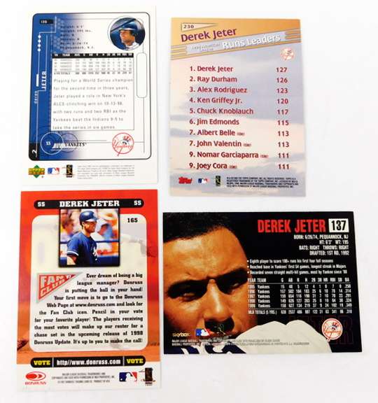 4 Derek Jeter Baseball Cards