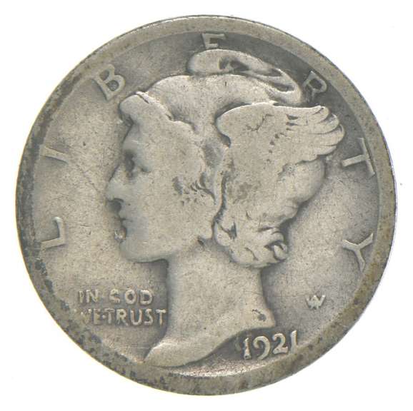 1921 Mercury Silver Dime