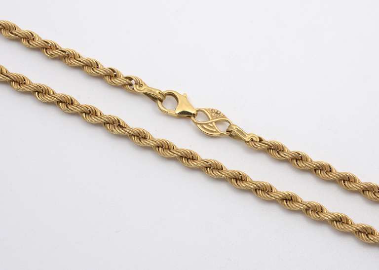Useful 3.1 mm 14k Rope Necklace