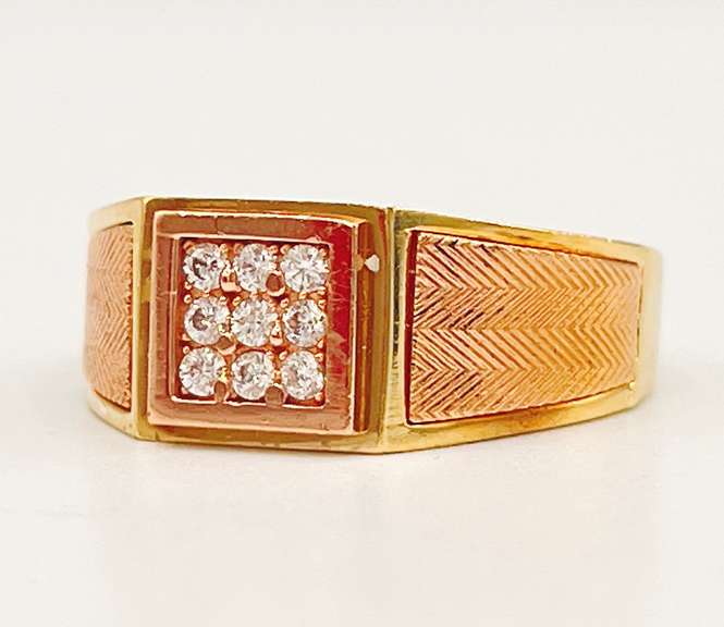 14kt Solid Yellow & Rose Gold Men's Ring