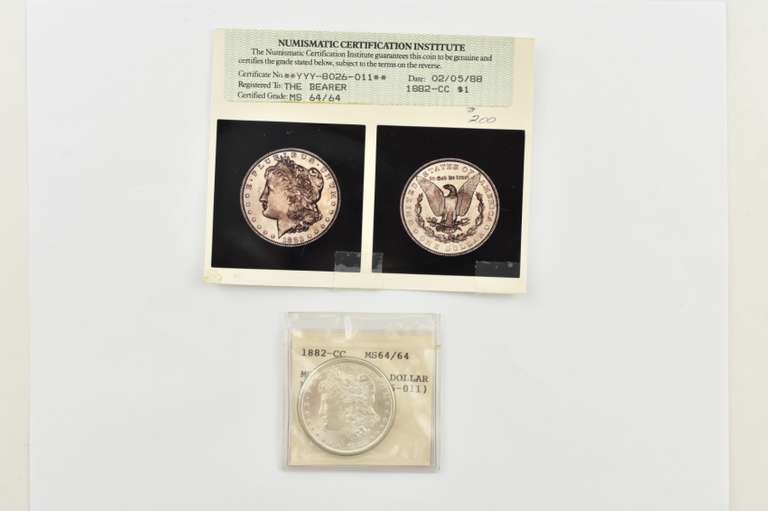 1882-CC Morgan Silver Dollar