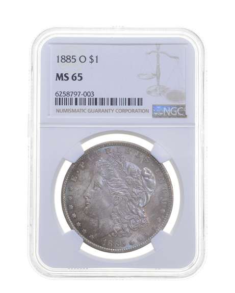 MS65 1885-O Morgan Silver Dollar - Graded NGC