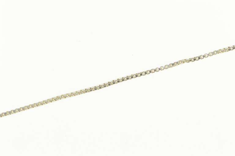 Sterling Silver 0.8mm Square Classic Box Chain Simple Link Necklace