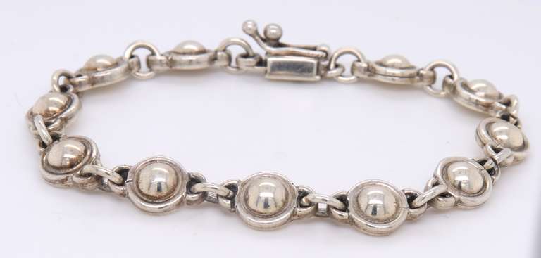Vintage 925 Sterling Silver Fancy Link Bracelet
