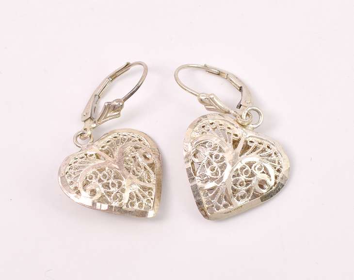 Heart-shaped Sterling Earrings
