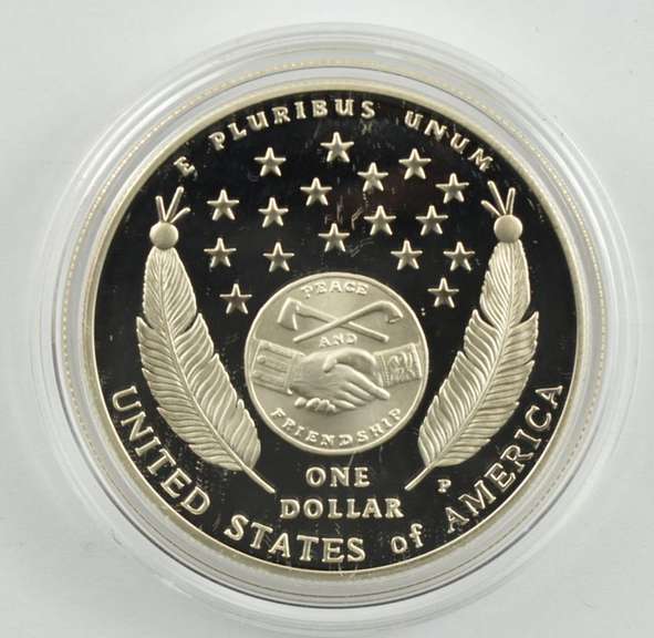 2004-P Lewis & Clark Commemorative Dollar Coin & Pouch Set Box & COA